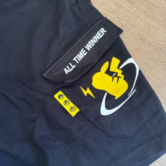 Pokémon Boys Black Shorts With Pikachu Graphic & Text Zara - Picture 2 of 8